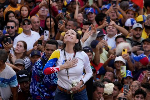 Machado muss sich seit langem verstecken Foto: Ariana Cubillos/AP/dpa