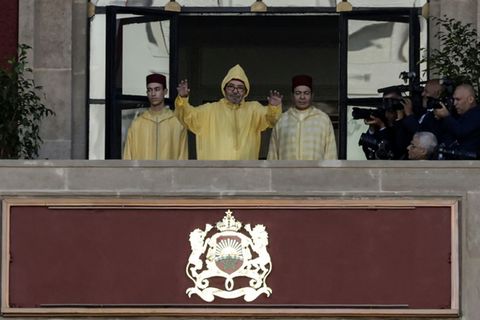 Marokkos König Mohammed VI. (M.) in Rabat