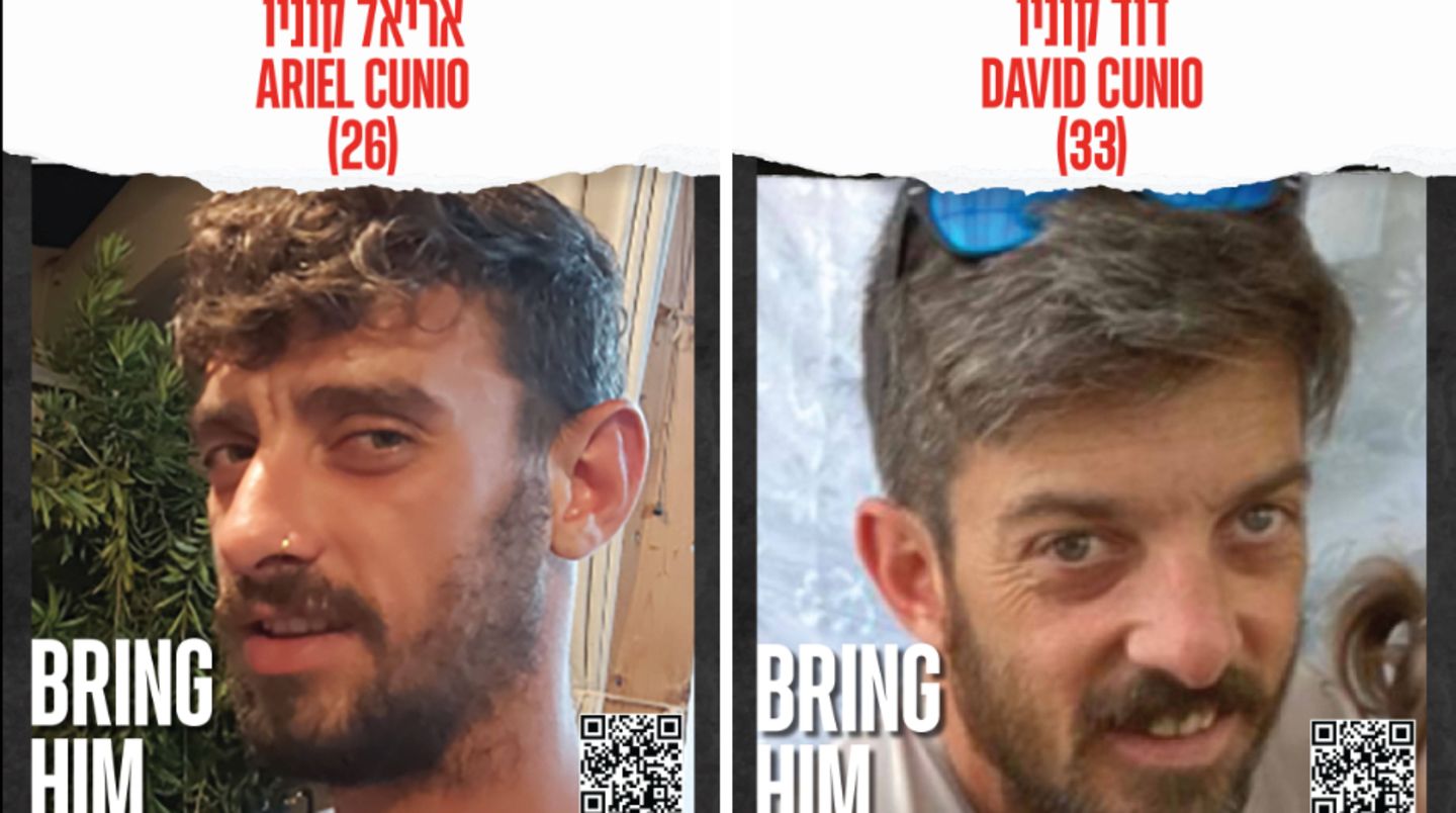 Ariel und David Cunio Ariel, heute 28, und David Cunio, inzwischen 35, wurden zusammen mit weiteren Angehörigen entführt, darunter Davids inzwischen fünf Jahre alten Töchtern – bis auf die Brüder kamen alle wieder frei. Bekannte deutsche Schauspieler machten bei der diesjährigen Berlinale auf das Schicksal des Schauspielers David Cunio aufmerksam, der 2013 mit einem Film auf der Berlinale vertreten war