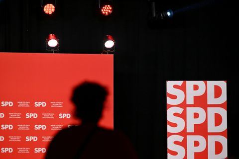 Bühne auf SPD-Parteitag
