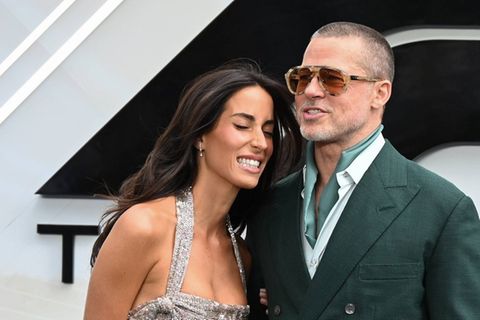 Brad Pitt und Ines de Ramon im Juni in London.