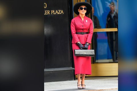 Jennifer Lopez am Set von "The Last Mrs. Parrish" in New York City.