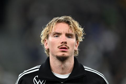 Nick Woltemade wartet auf sein erstes Länderspieltor. Foto: Federico Gambarini/dpa