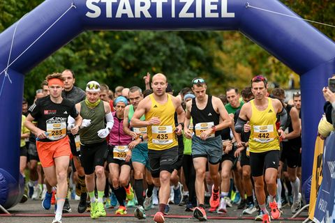 Der Mitteldeutsche Marathon fand zum 22. Mal statt. Foto: Heiko Rebsch/dpa