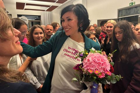 Sie ist die neue Oberbürgermeisterin von Potsdam: Noosha Aubel (parteilos). Foto: Alina Grünky/dpa