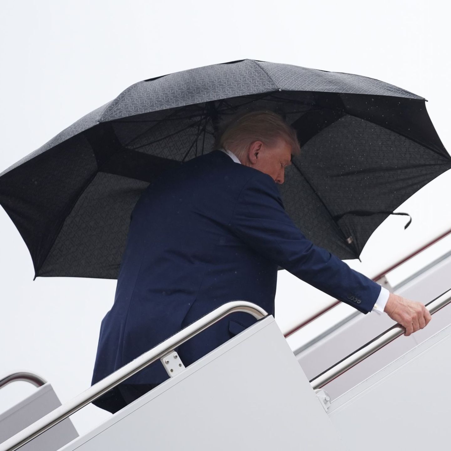 Donald Trump bei der Abreise in Richtung Nahen Osten