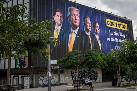 Billboard in Tel Aviv zeigt Donald Trump