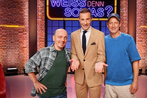 "Wer weiß denn sowas?" mit (v.l.) Bernhard Hoëcker, Kai Pflaume und seit neuestem Wotan Wilke Möhring.