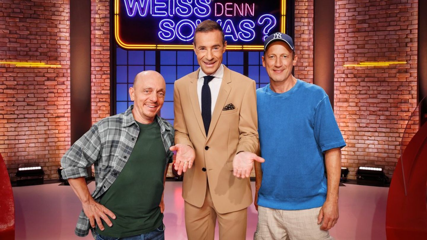 "Wer weiß denn sowas?" mit (v.l.) Bernhard Hoëcker, Kai Pflaume und seit neuestem Wotan Wilke Möhring.