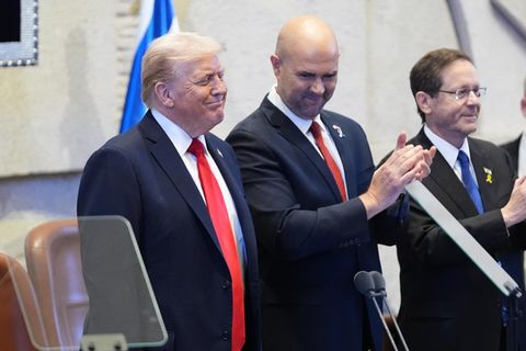 Donald Trump im israelischen Parlament