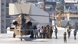 Raus mit dem Hubschrauber: Die Ex-Geisel Omri Miran auf dem Weg ins Ichilov Medical Center