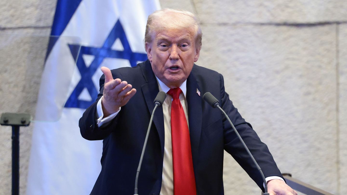 Trump sprach vor der Knesset, dem israelischen Parlament. Foto: Evelyn Hockstein/Pool Reuters/AP/dpa