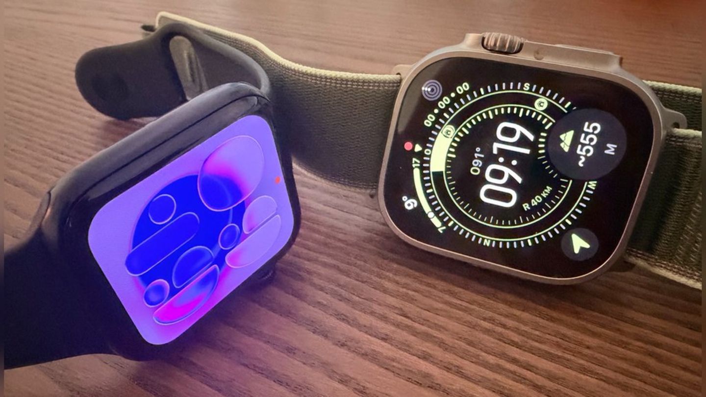 Großer Bruder, kleine Schwester: die neuen Apple Watches Ultra 3 (re.) und SE 3.