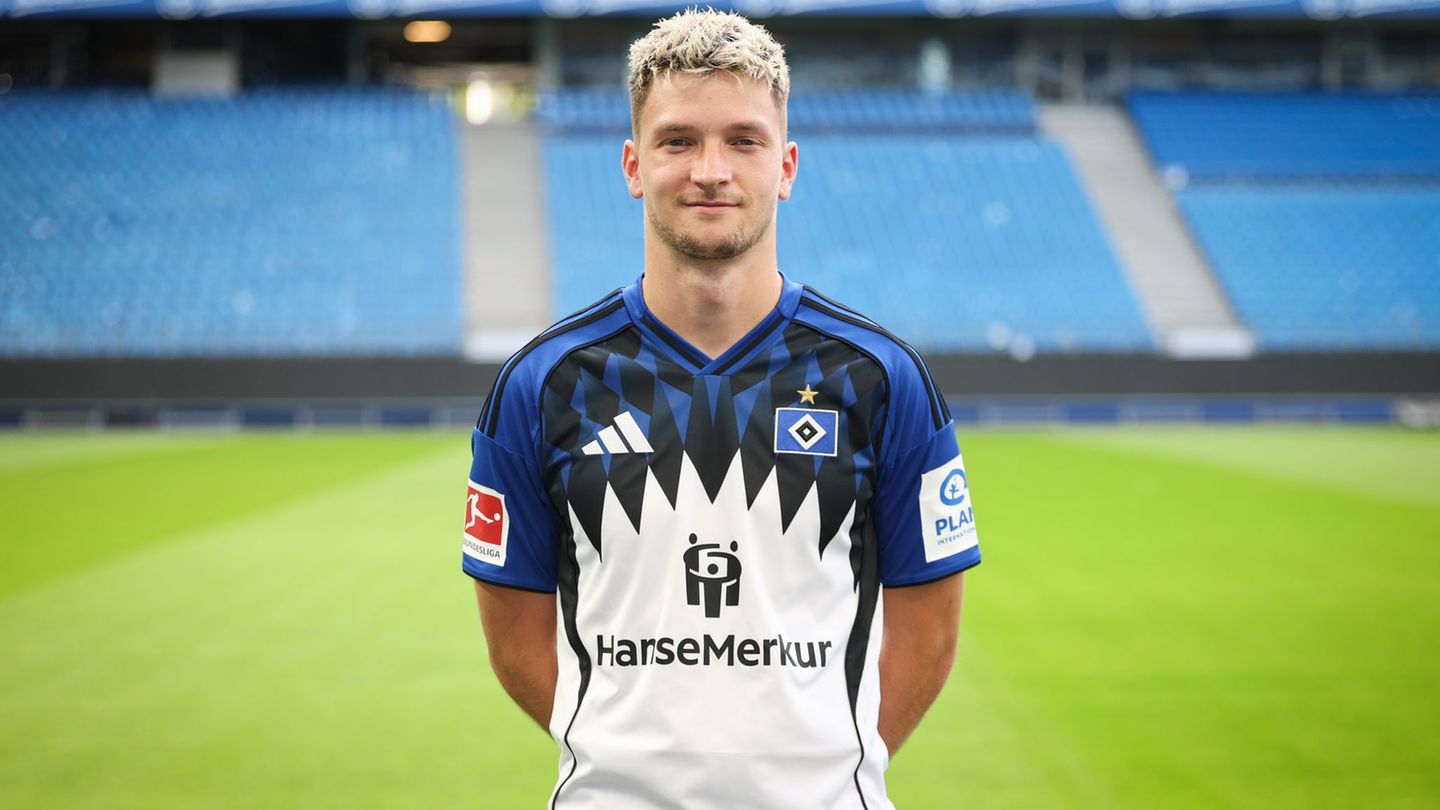 Noah Katterbach darf wieder bei den HSV-Profis ran. (Archivbild) Foto: Christian Charisius/dpa
