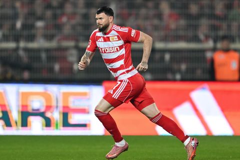Oliver Burke ist krank und fehlte Union Berlin im Training. (Archivbild) Foto: Soeren Stache/dpa