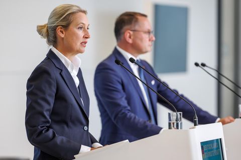 Konflikt um die Wehrpflicht: Alice Weidel und Tino Chrupalla