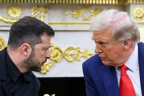 Trump (r.) und Selenskyj im Weißen Haus im August