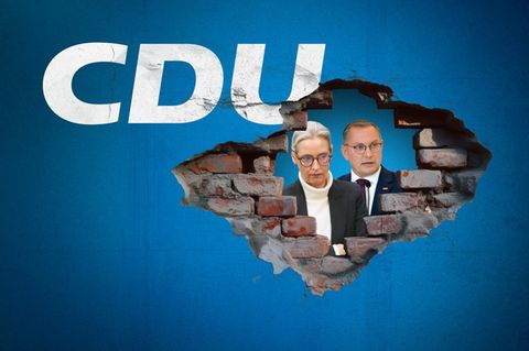 Hinter der CDU Brandmauer: Alice Weidel und Tino Chrupalla