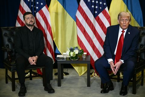 Selenskyj und Trump (r.) im September in New York