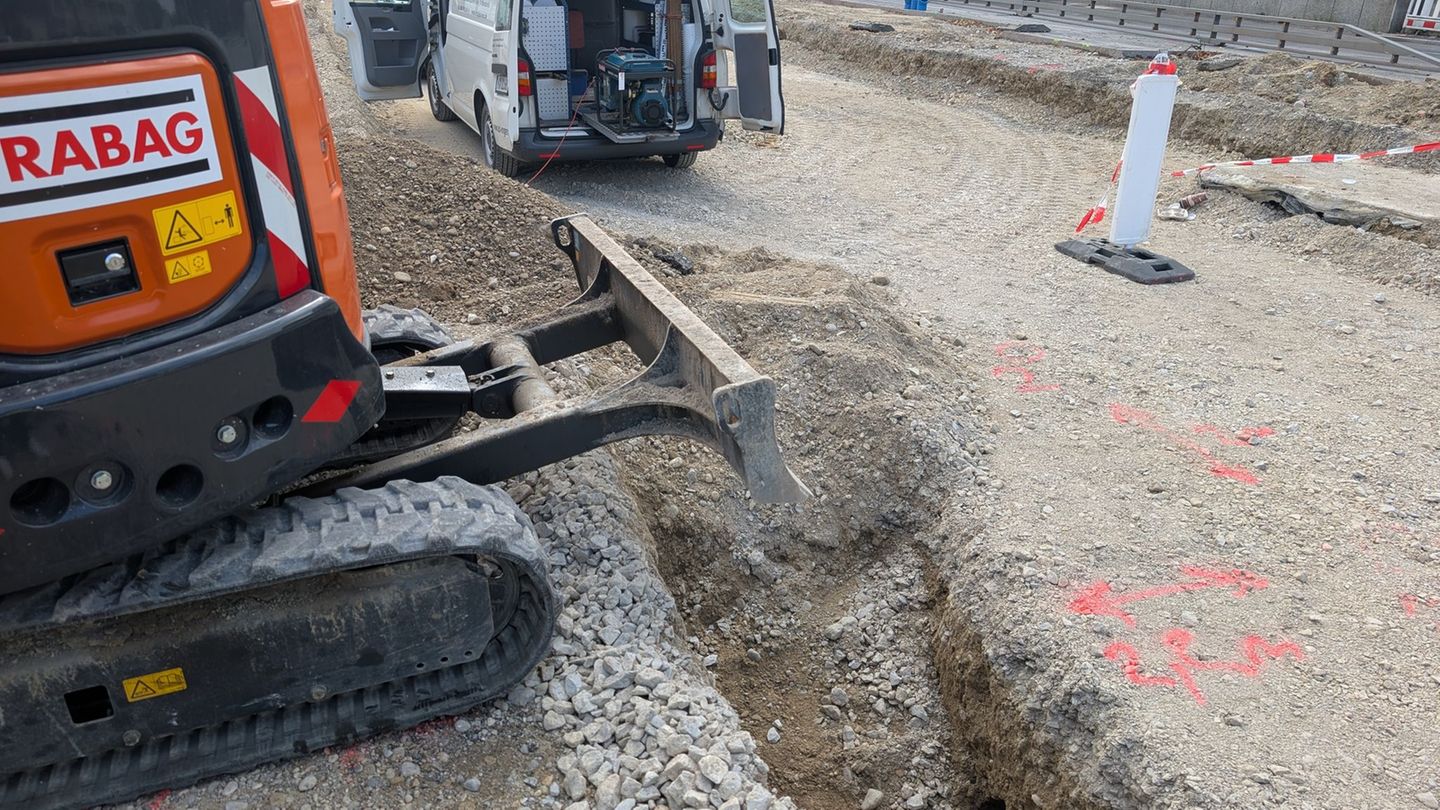 Die Hohlräume wurden beim Bau der neuen Trambahnlinie unter der Fahrbahn entdeckt. Foto: -/SWM/MVG/dpa