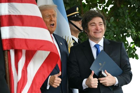 Donald Trump mit Javier Milei in Washington