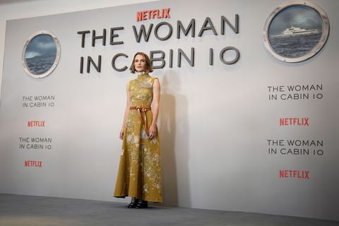 Keira Knightley vor einer "The Woman in Cabin 10"-Wand Ende September in London. (Archivbild) Foto: Jordan Pettitt/PA Wire/dpa