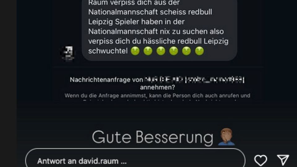 David Raum reagiert auf die Beleidigungen gelassen David Raum reagiert auf die Beleidigungen gelassen