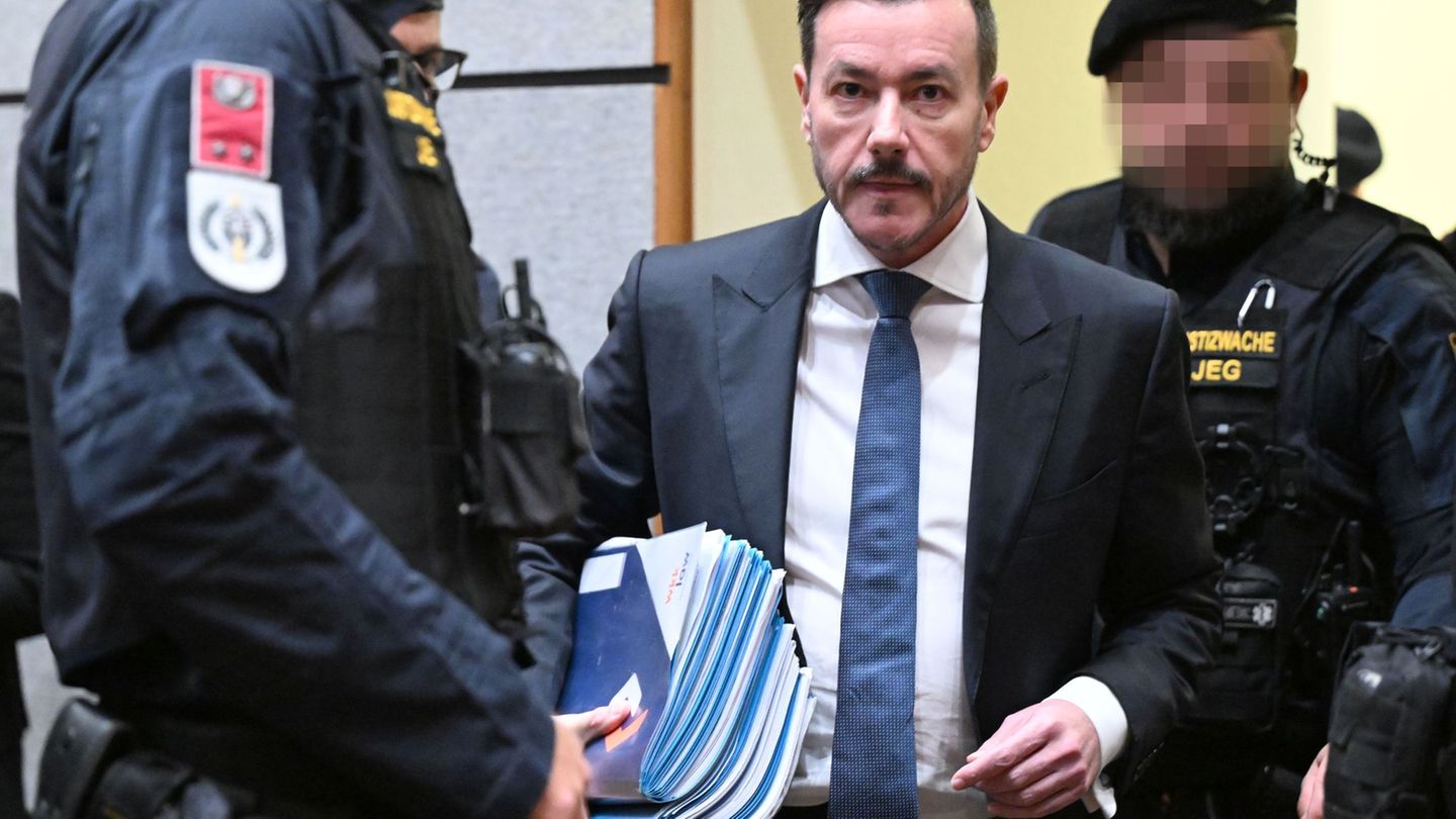 Am zweiten Tag seines Prozesses musste sich Benko Aussagen von Zeugen stellen. Foto: Barbara Gindl/APA/dpa