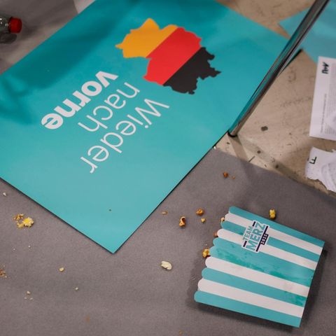 Die Überreste eines CDU-Parteitages.