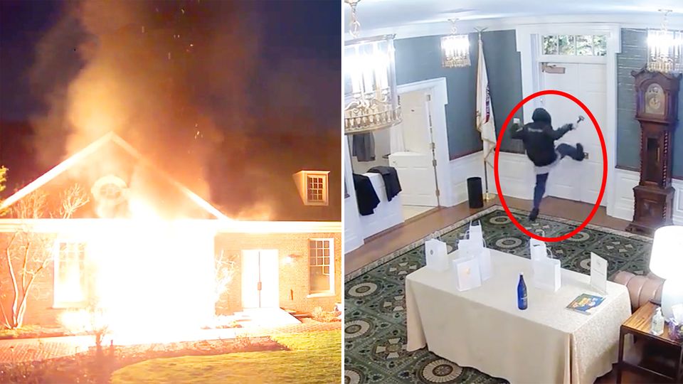 Neues Video zeigt Brandanschlag auf Residenz von US-Gouverneur Josh Shapiro Eine Überwachungskamera zeigt wie Cody Balmer durch die Residenz des US-Demokraten Josh Shapiro wütet