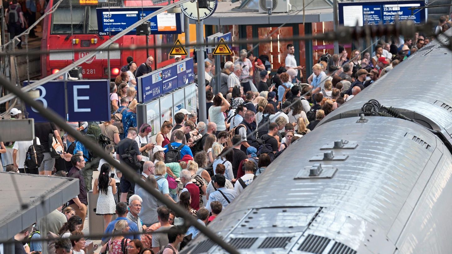 Reisende am Hamburger Hauptbahnhof