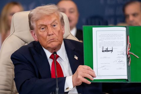 US-Präsident Trump zeigt ein gewisses Verständnis dafür, dass die Hamas im Gazastreifen Gegner hinrichtet. (Archivbild) Foto: Mi