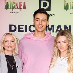 Janin Ullmann, Diego Pooth und Lottie Moss (v.l.n.r.) beim "Wicked"-Event.