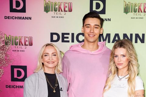 Janin Ullmann, Diego Pooth und Lottie Moss (v.l.n.r.) beim "Wicked"-Event.