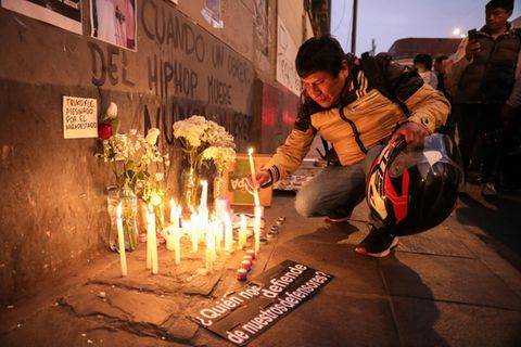Mahnwache für getöteten Demonstranten in Lima