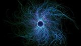 Aus iPSC gewonnene sensorische Neuronen, markiert zur Darstellung von Tubulin und Aktin – Fotografie