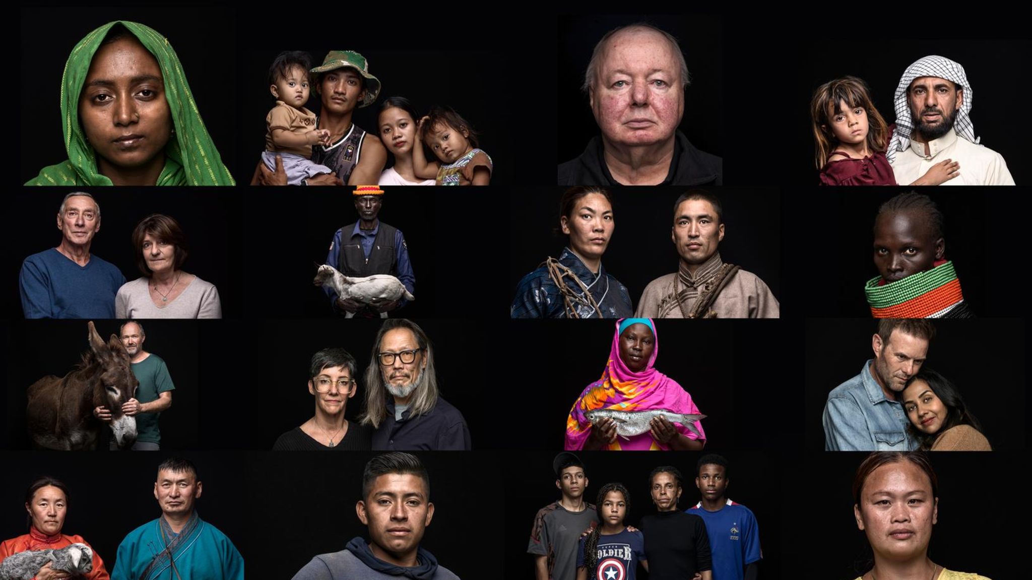 Collage aus Portraits der stern-Dokumentation "Displaced"