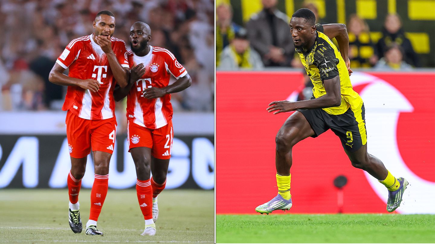Jonathan Tah/Dayot Upamecano vs. Serhou Guirassy BVB-Torjäger Serhou Guirassy (r.) kann nicht die gleiche Torquote vorweisen wie Harry Kane, aber seine Klasse werden die Dortmunder benötigen, wenn sie eine Chance haben wollen. Zuletzt war er leicht angeschlagen. Die Bayern bieten in diesem Duell die Verteidiger-Schwergewichte Jonathan Tah (l.) und Dayot Upamcano auf, wobei Letzterer als linker Innenverteidiger wahrscheinlich häufiger mit Guirassy zu tun haben wird