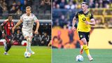 Harry Kane (l.) ist der Tor-Wunderwuzzi des FC Bayern. In zehn Pflichtspielen schoss er 18 Tore – eine sensationelle Quote. Ihn komplett aus dem Spiel zu nehmen, ist vielleicht unmöglich, BVB-Verteidiger Nico Schlotterbeck wird es als zentraler Mann in der Dreierkette trotzdem versuchen. Aber ohne Unterstützung aus dem defensiven Mittelfeld (Marcel Sabitzer und Felix Nmecha) wird er die Aufgabe kaum bewältigen