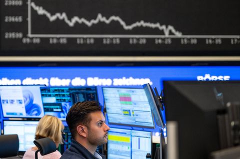 Sorge am Aktienmarkt: Händler an der Frankfurter Börse