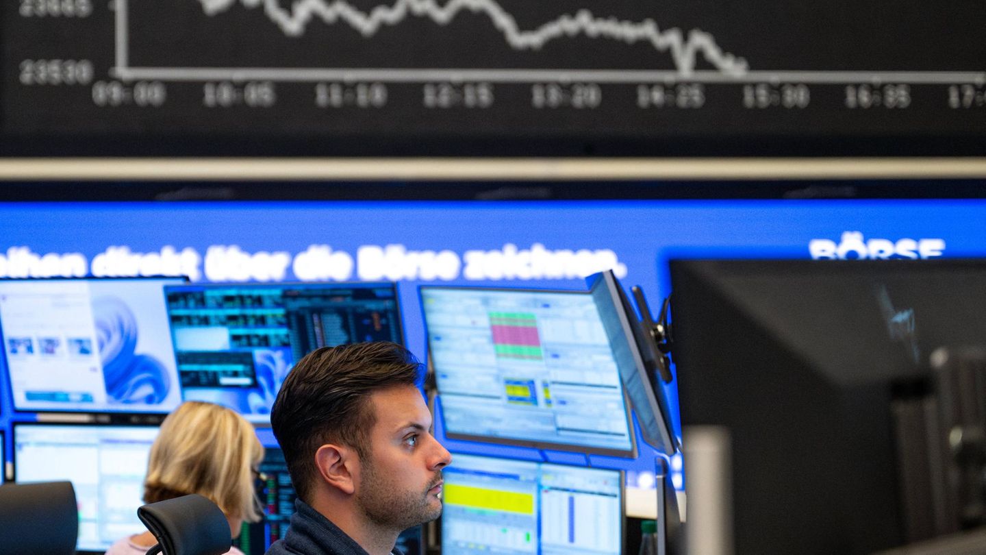 Sorge am Aktienmarkt: Händler an der Frankfurter Börse