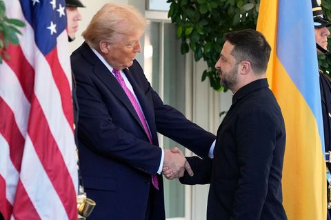 Trump appelliert an Russland und die Ukraine. Foto: Alex Brandon/AP/dpa