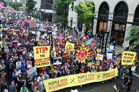 Demonstranten am 14. Juni in New York