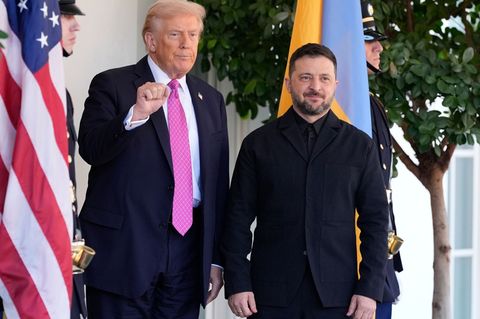 Trump und Selenskyj trafen sich im Weißen Haus. Foto: Alex Brandon/AP/dpa