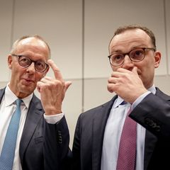 Unionsfraktionschef Jens Spahn verteidigt Bundeskanzler Friedrich Merz beim Thema Migration im Stadtbild. (Archivfoto) Foto: Kay