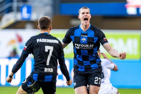 Paderborns Matchwinner Steffen Tigges. Foto: David Inderlied/dpa