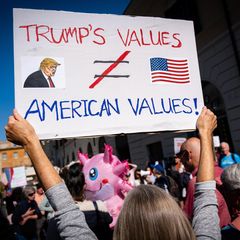 Demonstration gegen Donald Trumps Regierung