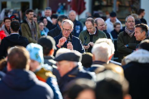 Merz versichert: Mit ihm als Parteichef werde es keine Zusammenarbeit der CDU mit der AfD geben. Foto: Christoph Reichwein/dpa