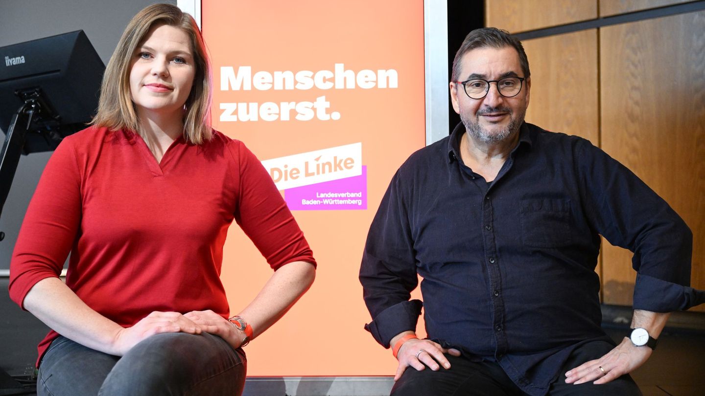 Das Führungsduo der Partei wurde bestätigt. Foto: Bernd Weißbrod/dpa