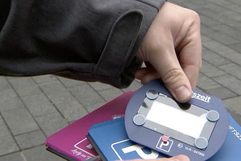 Verschiedene Parkscheiben